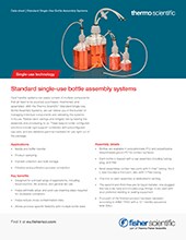 Standard Single-Use Bottle Assembly Systems Data Sheet